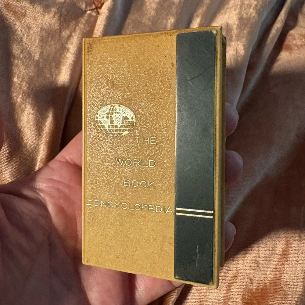 Miniature Vintage World Book Encyclopedias Bank Antique